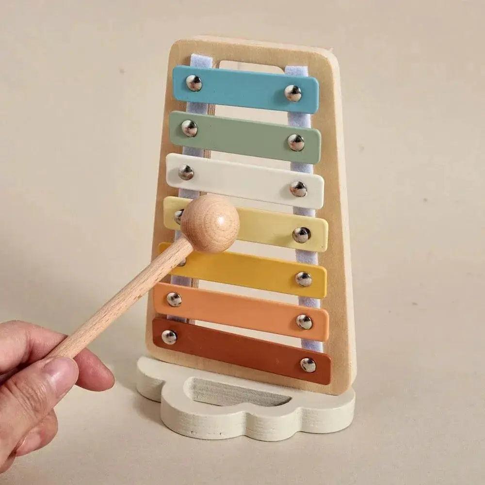  Montessori Wooden Baby Drum And Xylophone Set Non Toxic For 0-12 Months Early Educational Musical Toys -  ToylandEU™