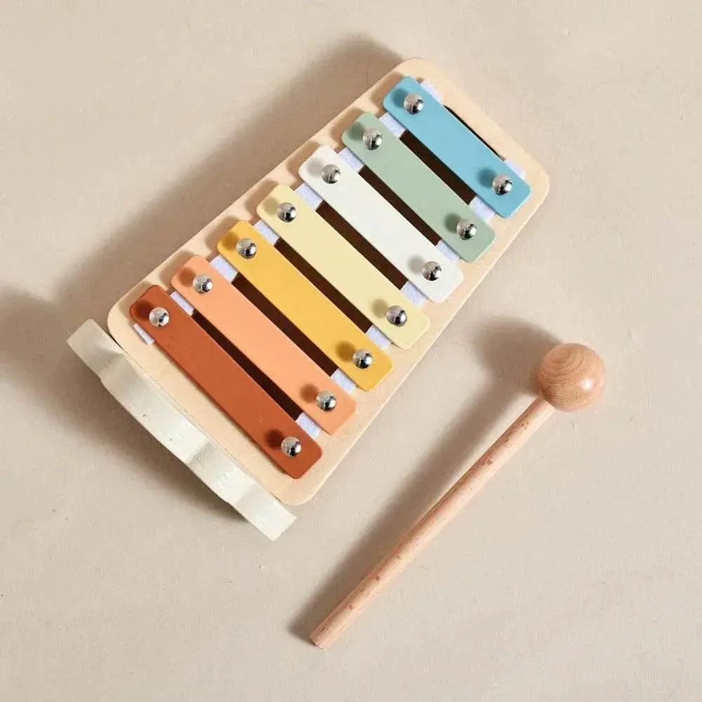  Montessori Wooden Baby Drum And Xylophone Set Non Toxic For 0-12 Months Early Educational Musical Toys -  ToylandEU™