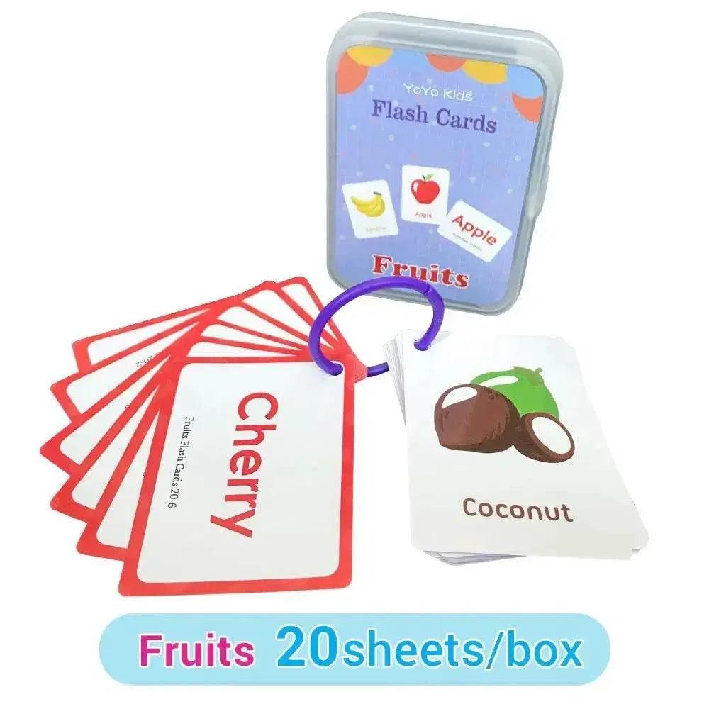  Baby Montessori Learn English Word Cards For Toddlers ABC Numbers Fruits Animals Body Parts Flashcards -  ToylandEU™