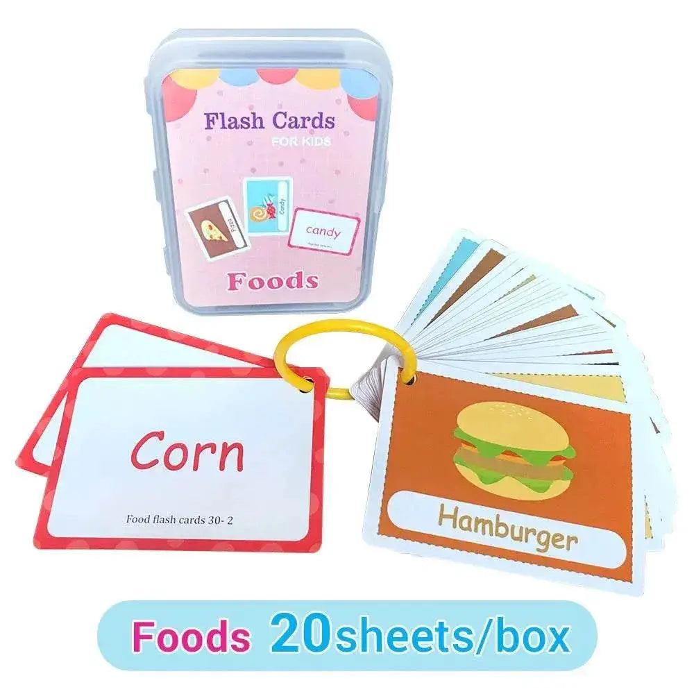  Baby Montessori Learn English Word Cards For Toddlers ABC Numbers Fruits Animals Body Parts Flashcards -  ToylandEU™