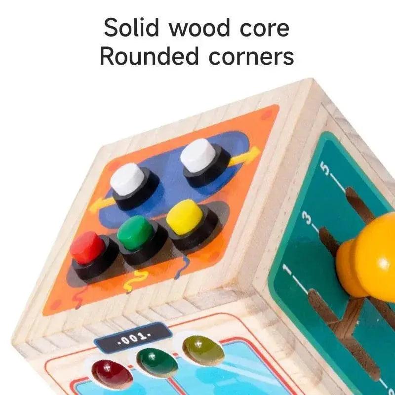  Montessori Busy Board Polyhedron Bus With LED Light Switch Travel Educational Toy For Children 0 To 6 -  ToylandEU™