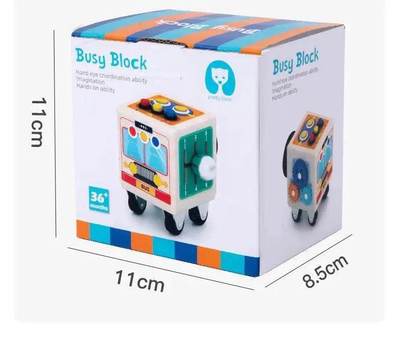  Montessori Busy Board Polyhedron Bus With LED Light Switch Travel Educational Toy For Children 0 To 6 -  ToylandEU™
