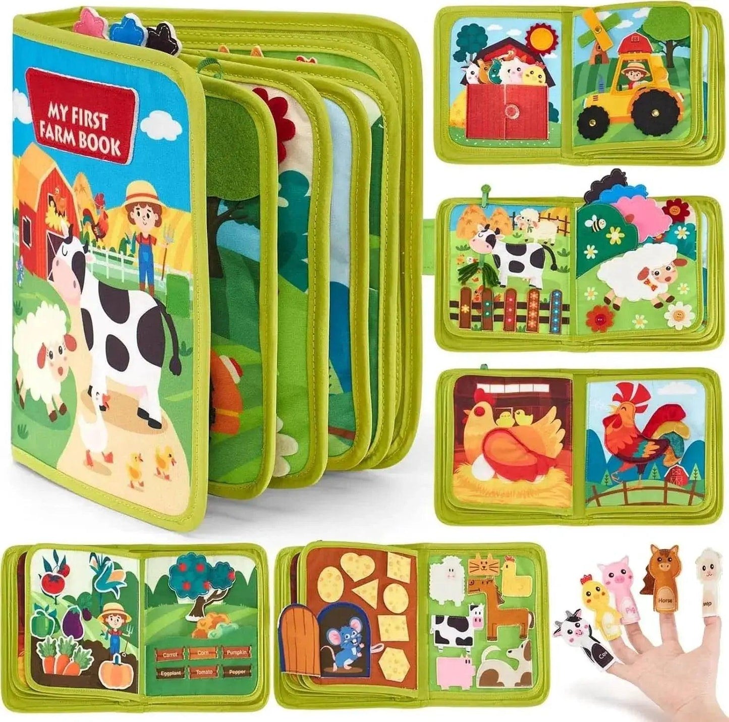  Montessori Busy Book For Toddlers Felt Sensory Toys And Life Skills Matching Activities -  ToylandEU™
