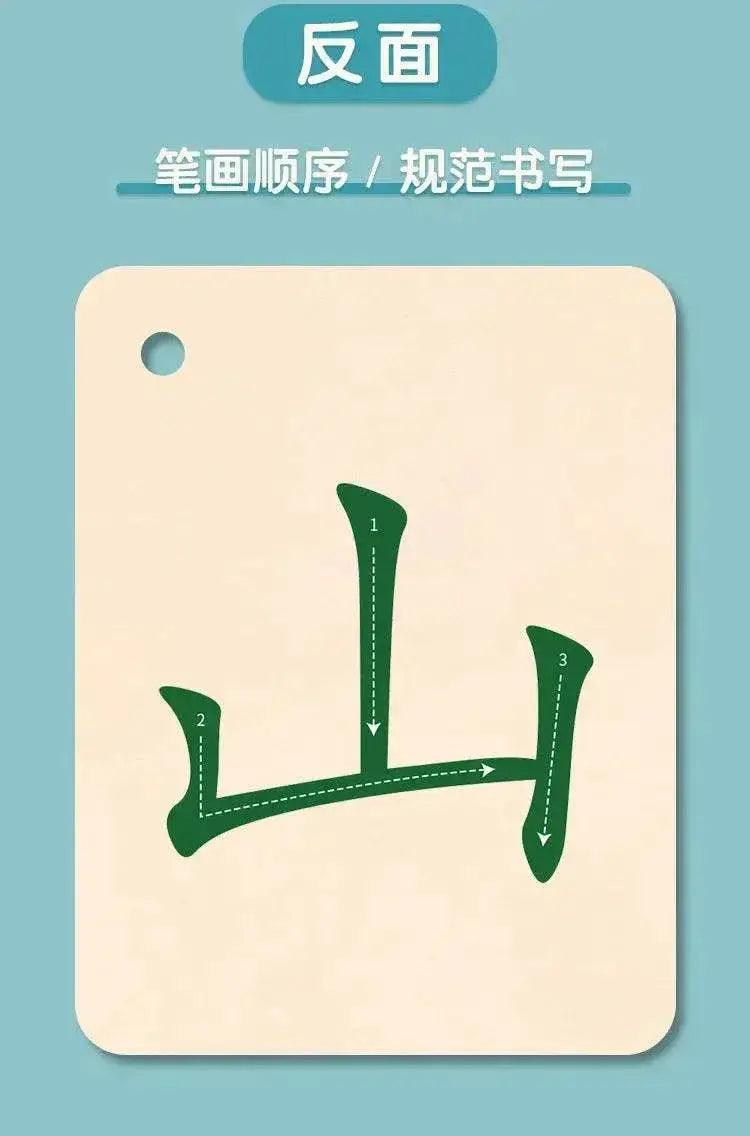  Characters Picture Enlightenment Double Literacy Card Children's Kindergarten Chinese Pinyin Hanzi Learning Age -  ToylandEU™