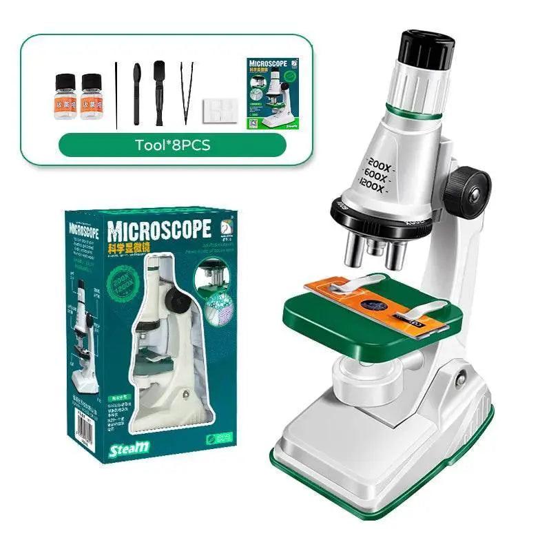  Children Science Pocket Microscope Set 200x 600x 1200x LED Magnification For Kids Montessori Education Toy -  ToylandEU™