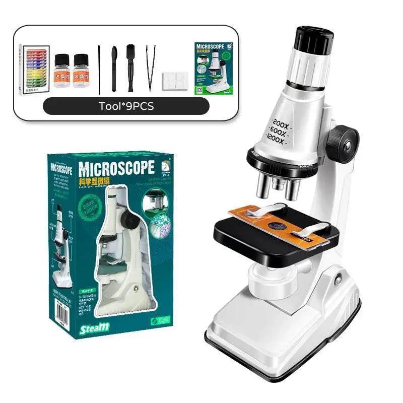  Children Science Pocket Microscope Set 200x 600x 1200x LED Magnification For Kids Montessori Education Toy -  ToylandEU™