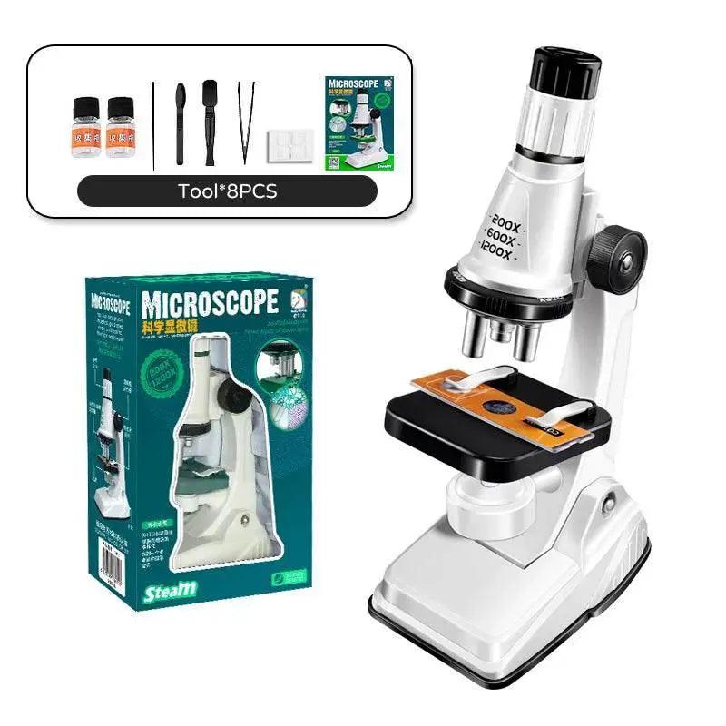  Children Science Pocket Microscope Set 200x 600x 1200x LED Magnification For Kids Montessori Education Toy -  ToylandEU™