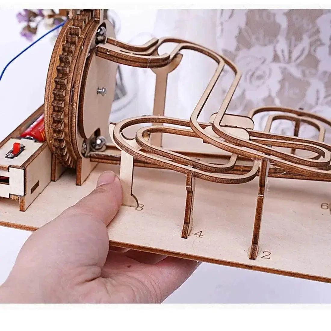  DIY 3D Wooden Marble Run Kit Build Mechanical Gears Steam Powered Science Experiment Educational Toy for Children and Teens -  ToylandEU™