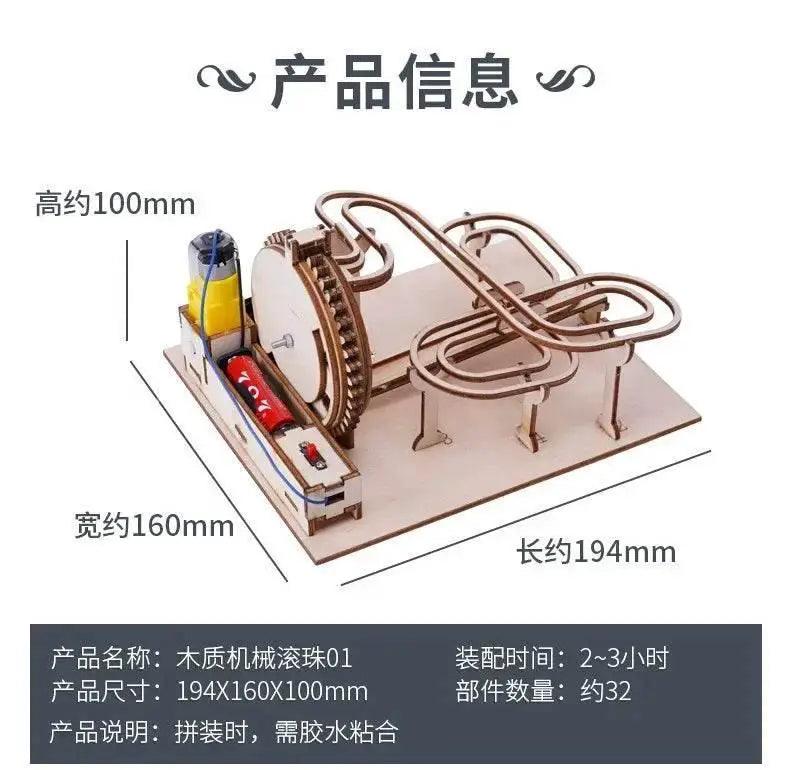  DIY 3D Wooden Marble Run Kit Build Mechanical Gears Steam Powered Science Experiment Educational Toy for Children and Teens -  ToylandEU™