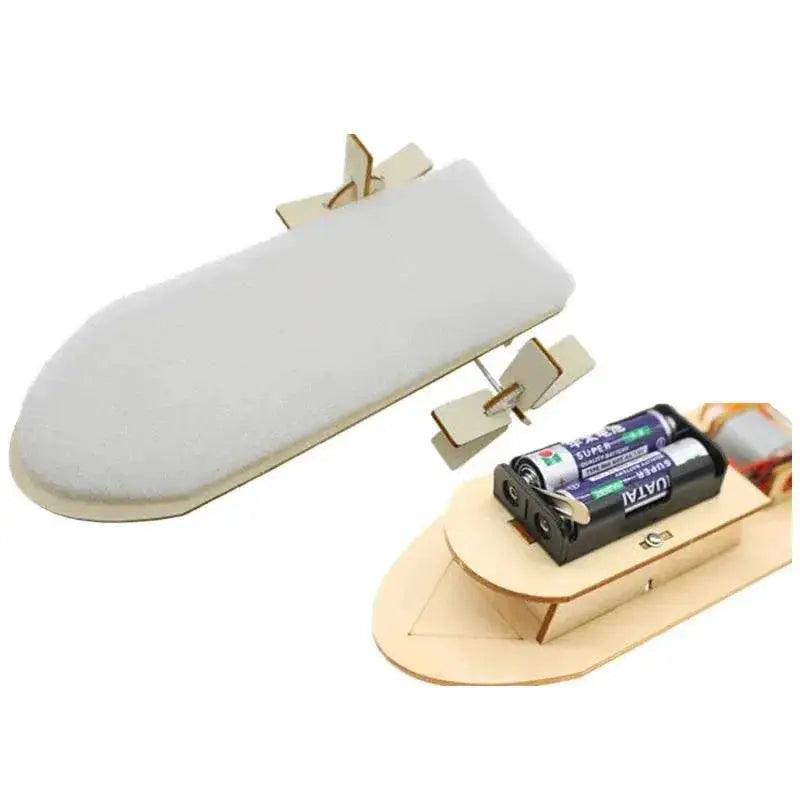  DIY Boat Model Material Set Wood Boat Building Kit 3D Assemble Wooden Paddle Steamer Creative Educational Science -  ToylandEU™