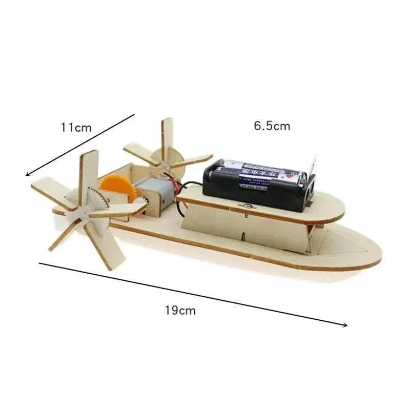  DIY Boat Model Material Set Wood Boat Building Kit 3D Assemble Wooden Paddle Steamer Creative Educational Science -  ToylandEU™