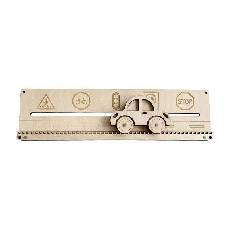  DIY Montessori Busy Board Wooden Accessories Hand Pulled Wheel Gear Drum Car Castle Educational Toy For Children 3 To 12 -  ToylandEU™