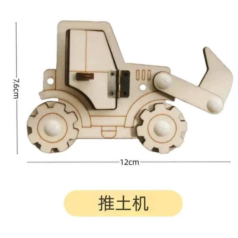  DIY Montessori Busy Board Wooden Accessories Hand Pulled Wheel Gear Drum Car Castle Educational Toy For Children 3 To 12 -  ToylandEU™
