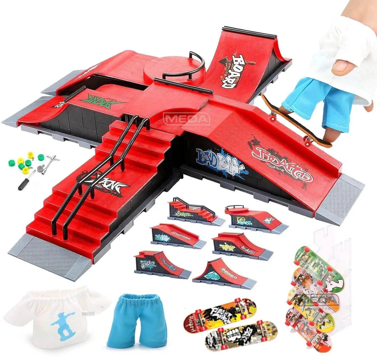  DIY Finger Skatepark 6-in-1 Set Professional Tech Deck Kits -  ToylandEU™