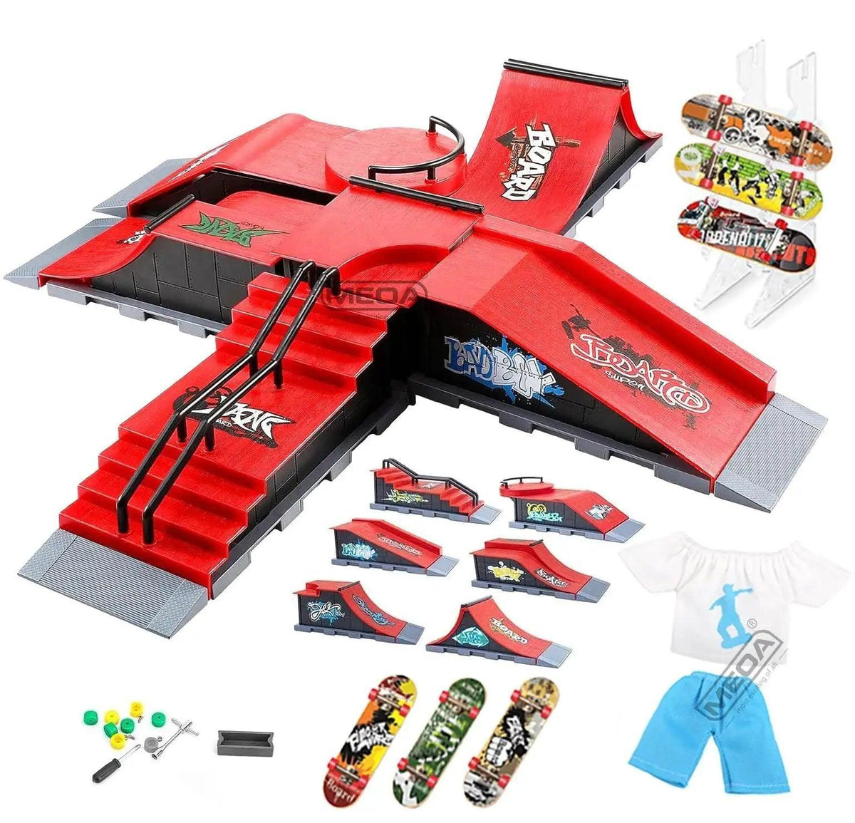  DIY Finger Skatepark 6-in-1 Set Professional Tech Deck Kits -  ToylandEU™