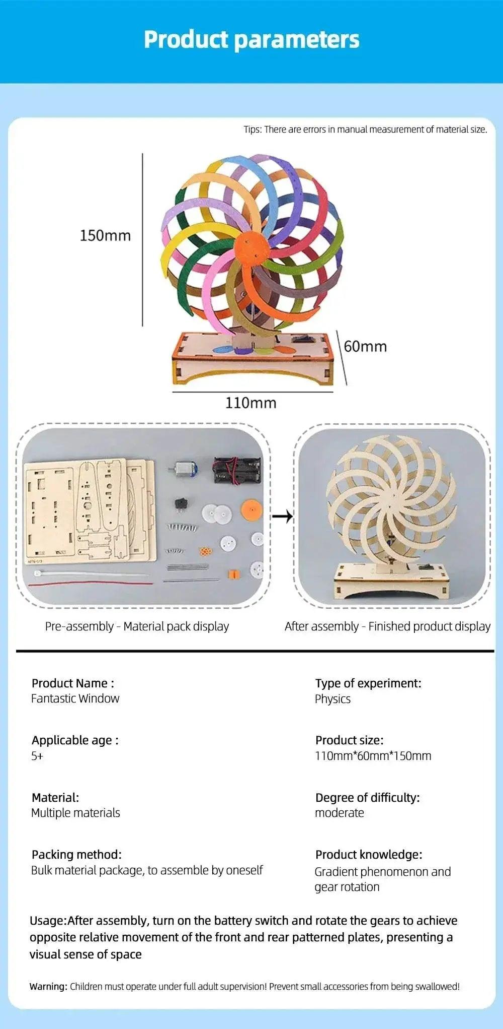  DIY Handmade Magic Window Science Experiment Kit Education Model Toy Physics Science Toys For Children Gift Project -  ToylandEU™