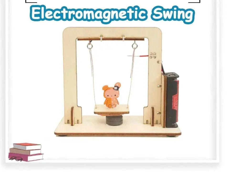  DIY Magnetic Swing Set Handmade Wood Electromagnetic Swing Science Educational Toy -  ToylandEU™