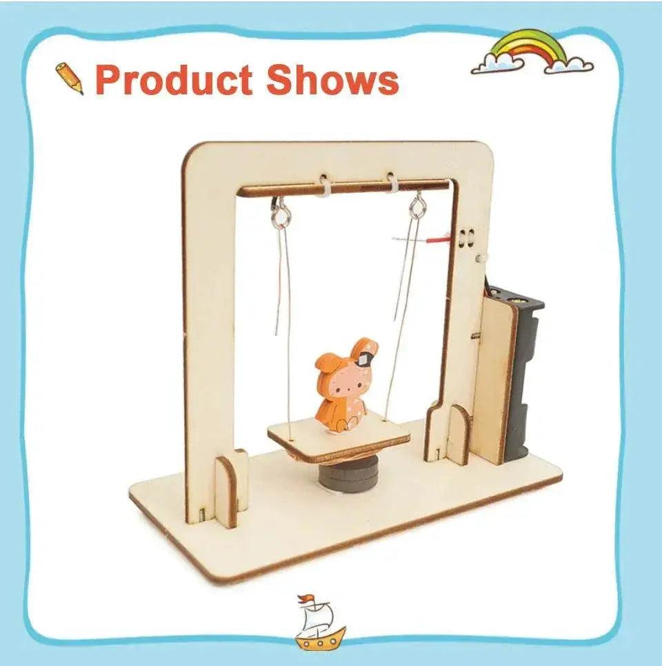 DIY Magnetic Swing Set Handmade Wood Electromagnetic Swing Science Educational Toy -  ToylandEU™