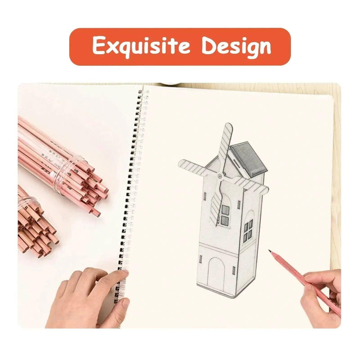  DIY Mini Wooden Windmill House Model 3D Puzzles Assemble Solar Powered Windmill for Kids STEM Science Educational Toy -  ToylandEU™