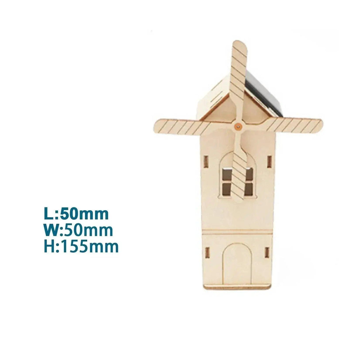  DIY Mini Wooden Windmill House Model 3D Puzzles Assemble Solar Powered Windmill for Kids STEM Science Educational Toy -  ToylandEU™