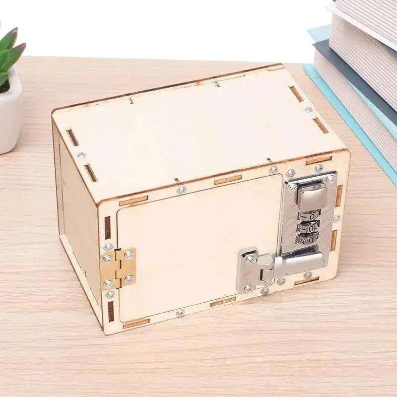  DIY Wooden Password Box for Kids Assembling Code Box Science School Projects Experiment Kits Science Toys STEM Educational Toys -  ToylandEU™