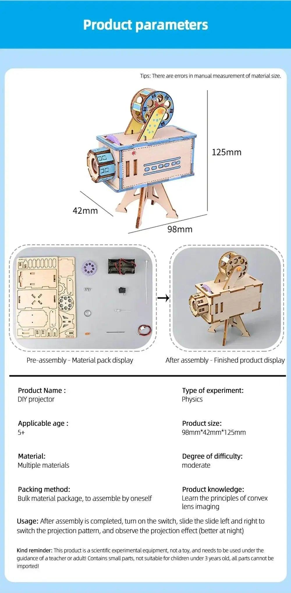  DIY Projector DIY Science Experiment Kit & Education Model Toy Physics Science Toys For Children Gift Toy Project -  ToylandEU™