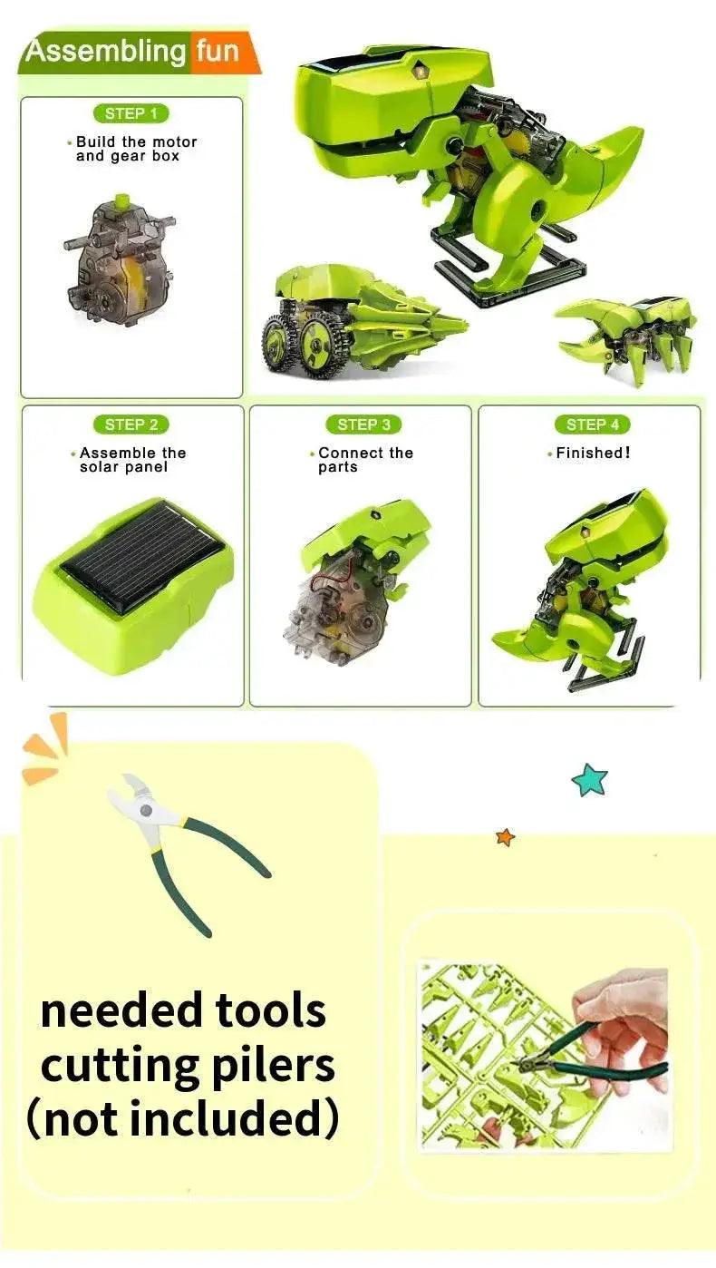  Dinosaur Solar Energy Powered STEM Toy Robotica Kit for Children Boys -  ToylandEU™