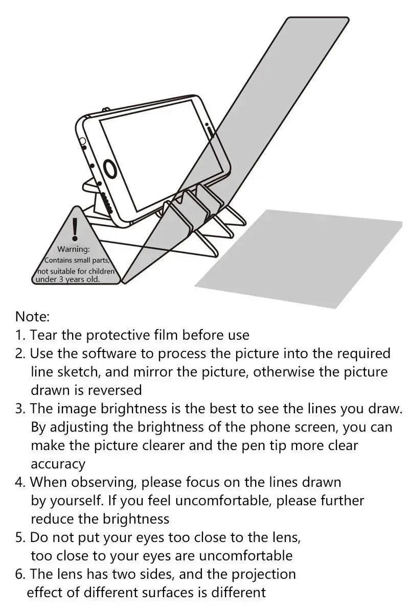  Drawing Projection Copying Board Learning Drawing Tools Table Sketching Optical Board for Universal Mobile Phone -  ToylandEU™