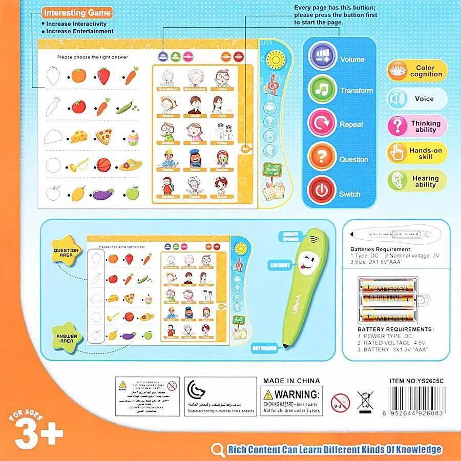  E-Book Reading Book with Pen Learning Machine for Kids English ABC Animal Numbers and Funny Games -  ToylandEU™