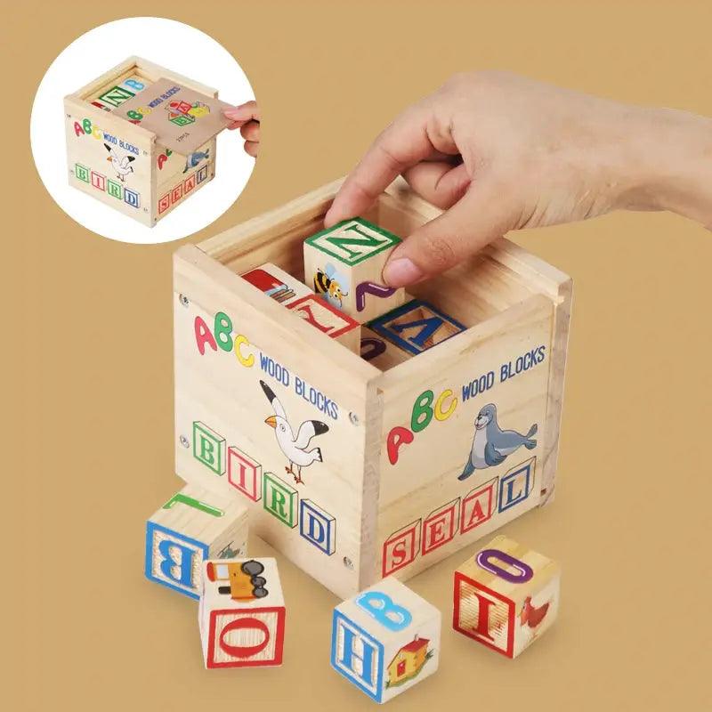  Wooden Educational Alphabet Blocks With Storage Box -  ToylandEU™