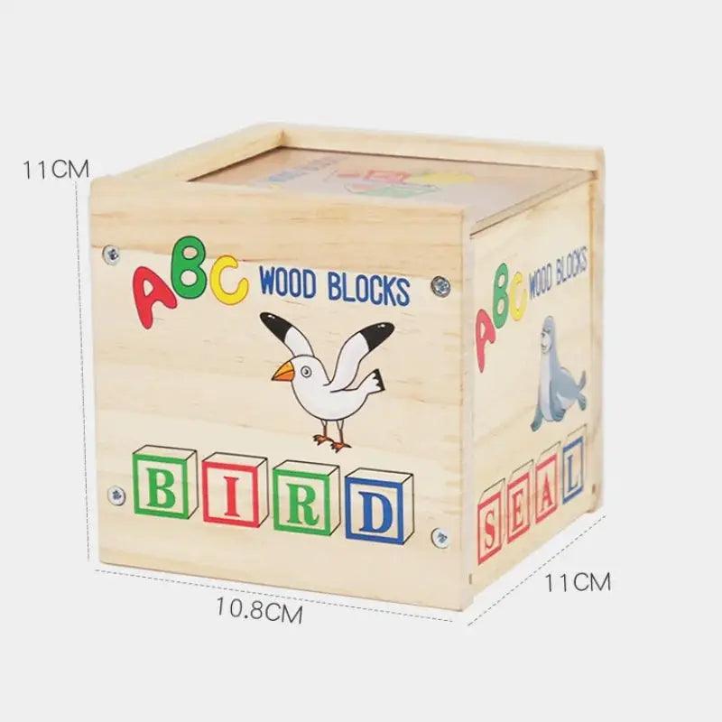  Wooden Educational Alphabet Blocks With Storage Box -  ToylandEU™