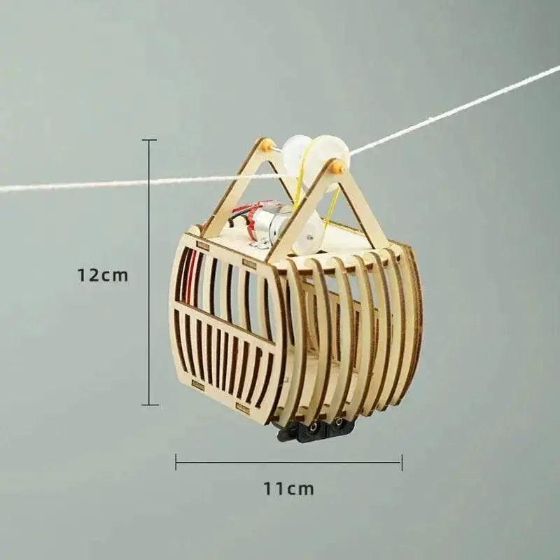  Wooden Electric Cable Car Model Kids Science Toy Technology Physics Bricks Kit Learning Educational Toys for Children -  ToylandEU™