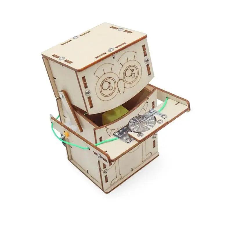  Wooden Electric Powered Eat Coin Robot DIY Models and Building Toy Science and Education Model Toy for Children Gift -  ToylandEU™
