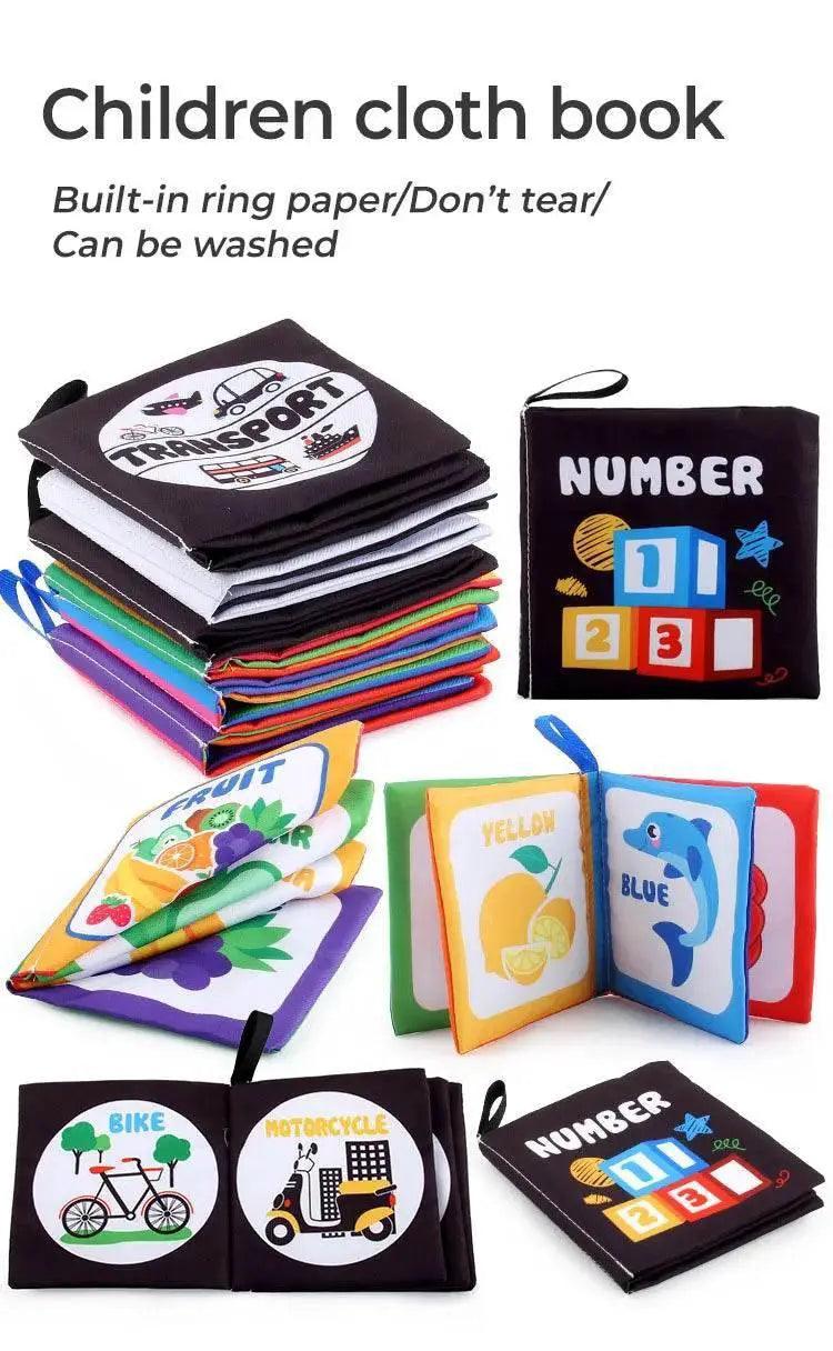  Enlightenment 4 Page Black White Cloth Book Montessori -  ToylandEU™