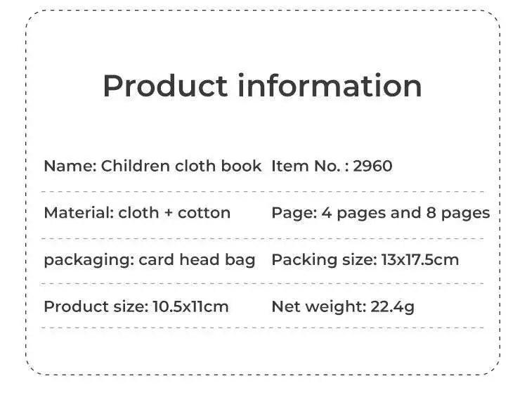  Enlightenment 4 Page Black White Cloth Book Montessori -  ToylandEU™