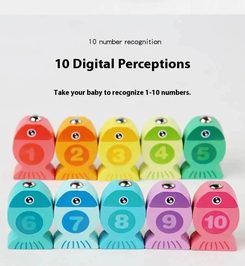  Montessori Wooden Fishing Toys For Kids Alphabet And Numbers Learning Set With Magnetic Fish -  ToylandEU™