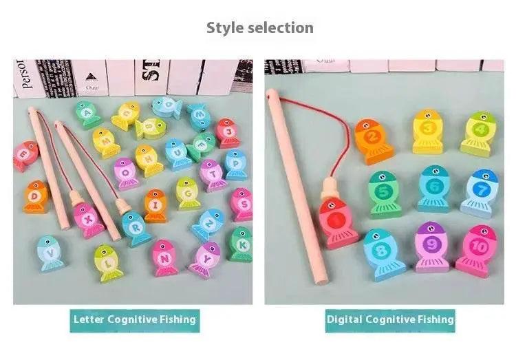  Montessori Wooden Fishing Toys For Kids Alphabet And Numbers Learning Set With Magnetic Fish -  ToylandEU™