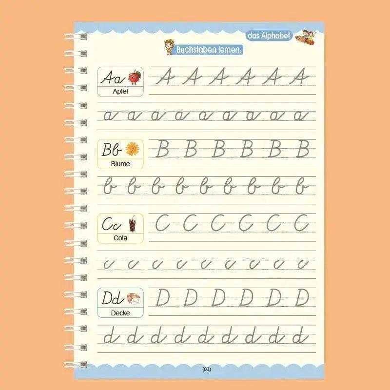  German Magic Books Reusable 3D Groove Magic Notebook For Children Montessori Ring Bound Practice -  ToylandEU™