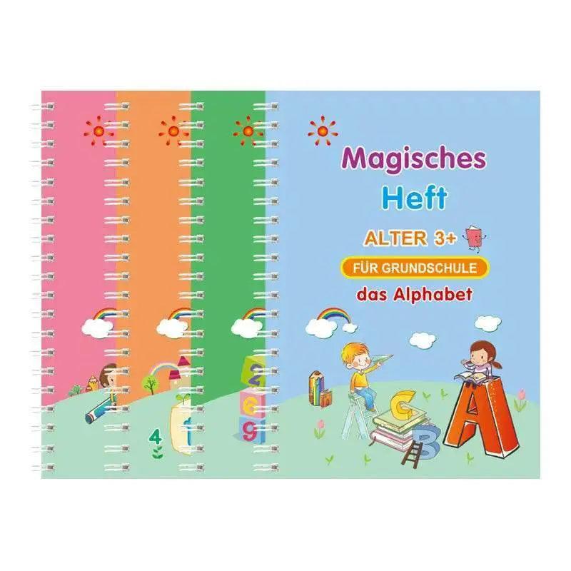  German Magic Books Reusable 3D Groove Magic Notebook For Children Montessori Ring Bound Practice -  ToylandEU™
