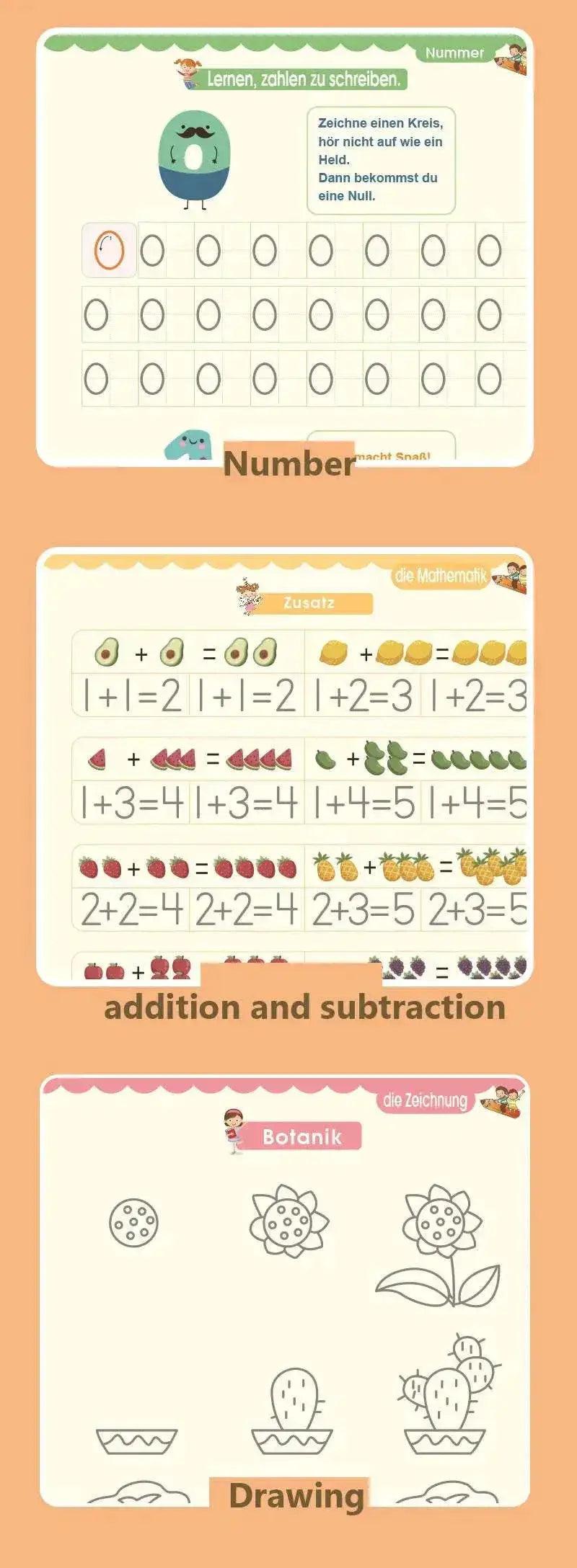  German Magic Books Reusable 3D Groove Magic Notebook For Children Montessori Ring Bound Practice -  ToylandEU™