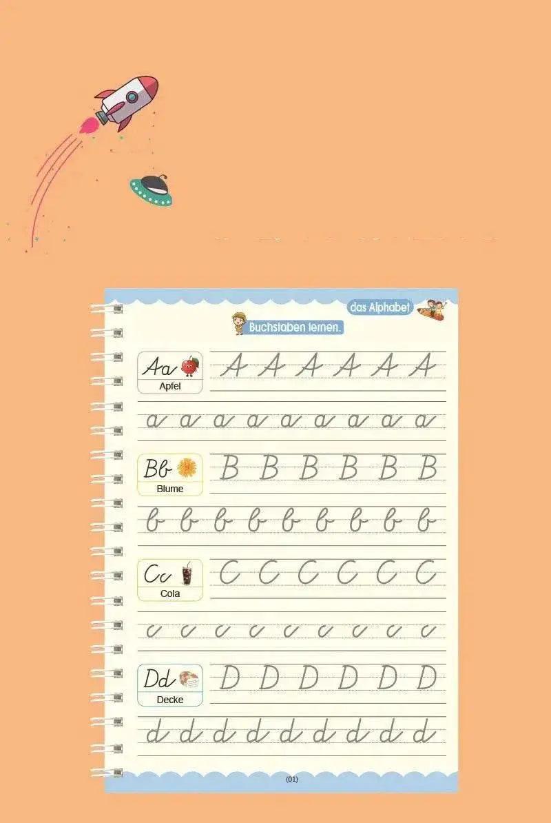  German Magic Books Reusable 3D Groove Magic Notebook For Children Montessori Ring Bound Practice -  ToylandEU™