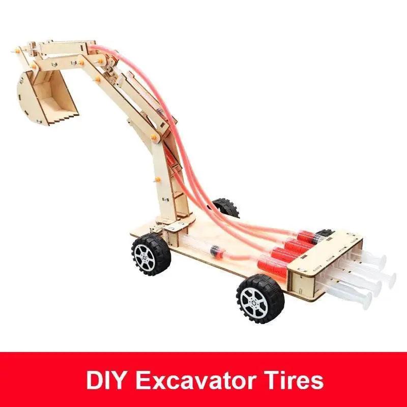  Hydraulic Excavator DIY Student Technology Small Production Science and Education Toy Model Science Experiment Toy -  ToylandEU™