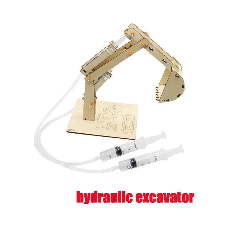  Hydraulic Excavator DIY Student Technology Small Production Science and Education Toy Model Science Experiment Toy -  ToylandEU™