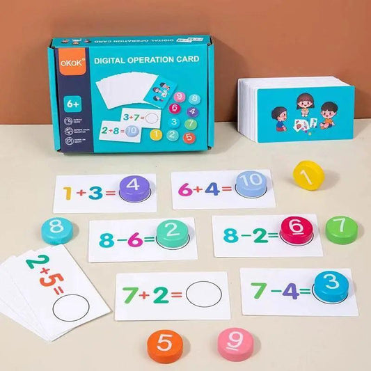  Kids Montessori Math Toys Arithmetic Card Matching Games For Ages 3 To 12 Addition Subtraction Practice -  ToylandEU™