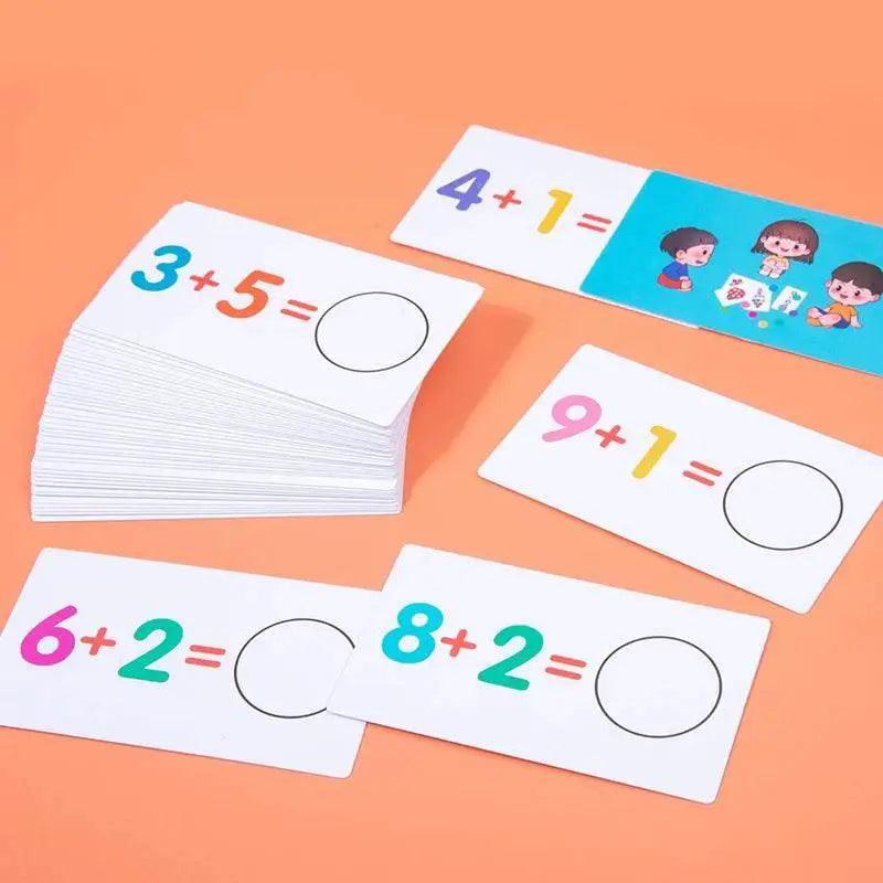  Kids Montessori Math Toys Arithmetic Card Matching Games For Ages 3 To 12 Addition Subtraction Practice -  ToylandEU™