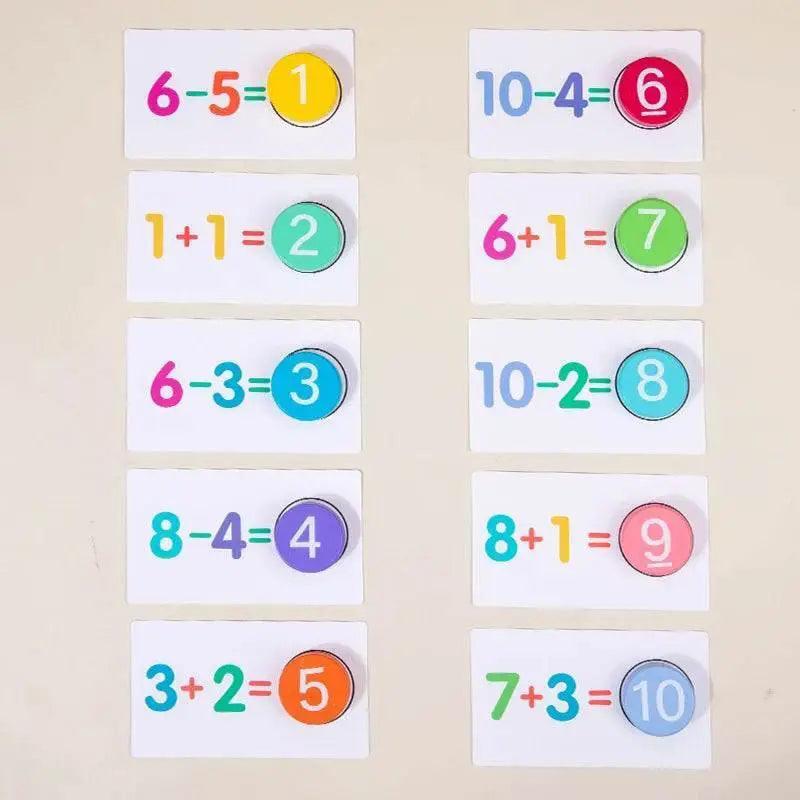  Kids Montessori Math Toys Arithmetic Card Matching Games For Ages 3 To 12 Addition Subtraction Practice -  ToylandEU™
