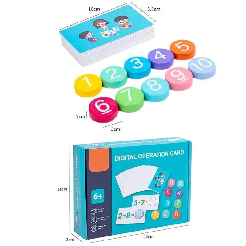  Kids Montessori Math Toys Arithmetic Card Matching Games For Ages 3 To 12 Addition Subtraction Practice -  ToylandEU™