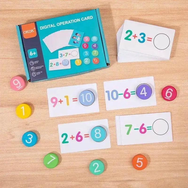  Kids Montessori Math Toys Arithmetic Card Matching Games For Ages 3 To 12 Addition Subtraction Practice -  ToylandEU™