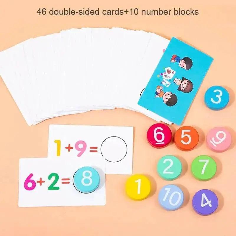  Kids Montessori Math Toys Arithmetic Card Matching Games For Ages 3 To 12 Addition Subtraction Practice -  ToylandEU™