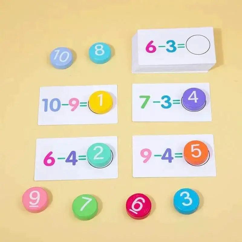  Kids Montessori Math Toys Arithmetic Card Matching Games For Ages 3 To 12 Addition Subtraction Practice -  ToylandEU™
